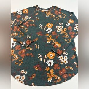 Lularoe Medium Floral Crew Neck Sweater Long Sleeve Top